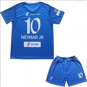 Al-Hilal Neymar Jr #10 Hemmaställ Barn 2023-24 Kortärmad (+ Korta byxor)